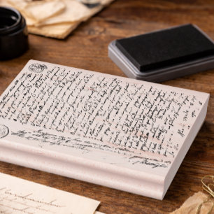 Vintage Script Background Rubber Stamp