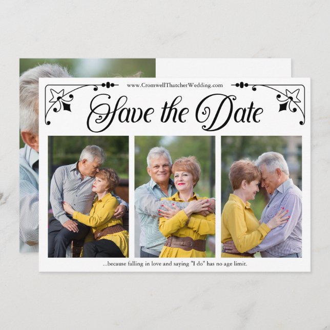 Vintage Script Double-sided Photo Template (Front/Back)