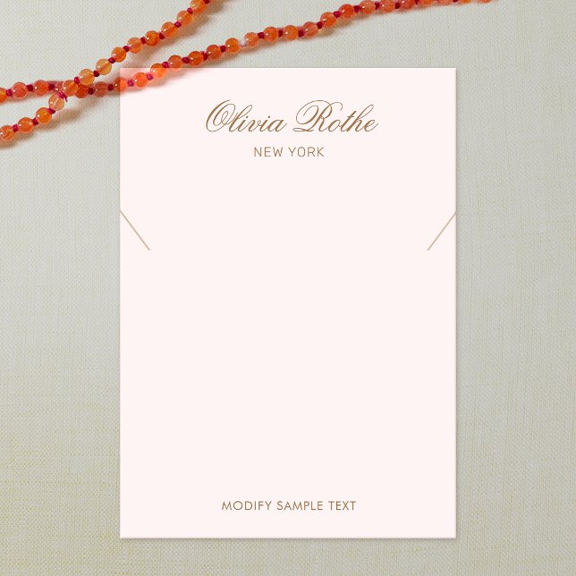 Vintage Script Light Pink Necklace Display (Creator Uploaded)
