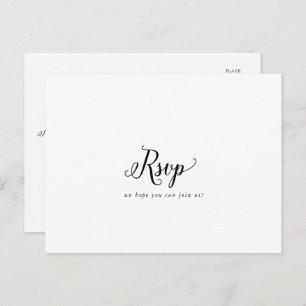 Vintage Script Menu Choice RSVP Postcard