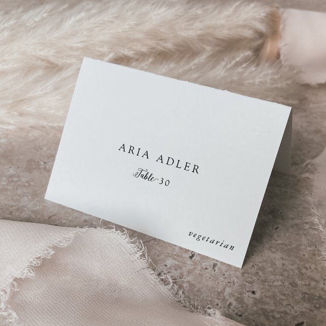 Vintage Script Wedding Menu Option Place Cards (Creator Uploaded)