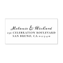 Vintage Script Wedding Names Return Address