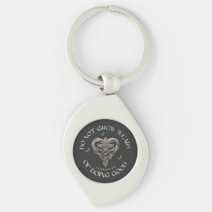 Vintage Scripture Celtic Cross in Heart Key Ring