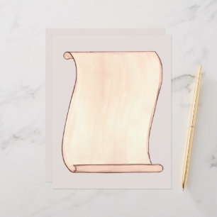 Vintage Scroll Scrapbook Journal Paper