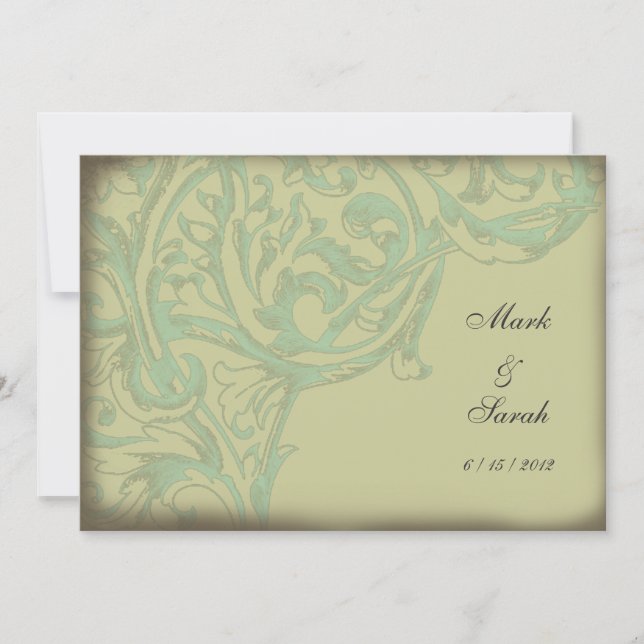 Vintage Scrolling Acanthus II Invitation (Front)