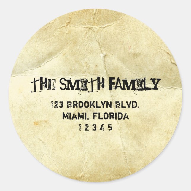 Vintage Scrolls Address Label Stickers (Front)