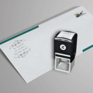 Vintage Scrollwork and Fancy Font Return Address Self-inking Stamp