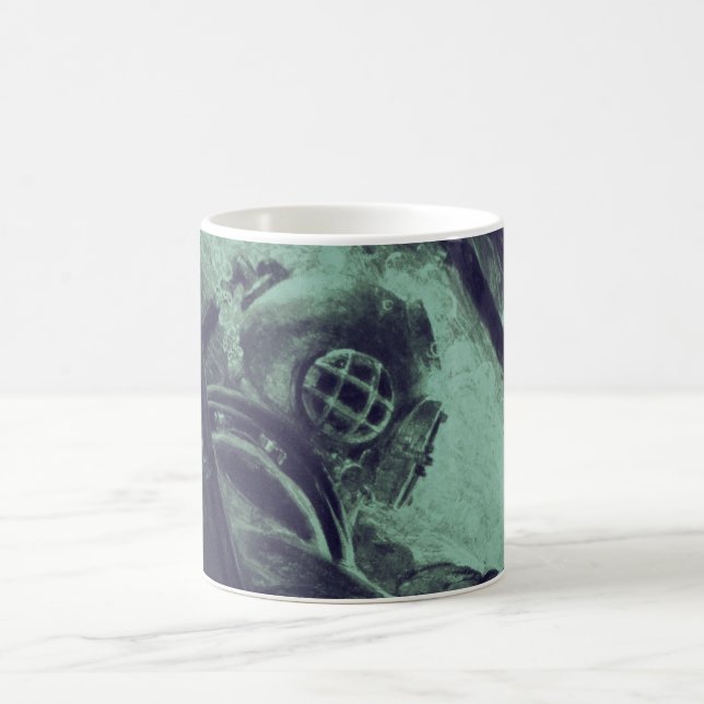 Vintage Scuba Diver Industrial Welding Underwater Coffee Mug (Center)