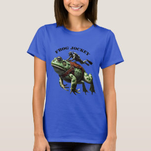 Vintage SCUBA Diving Diver Riding a Large Frog URM T-Shirt