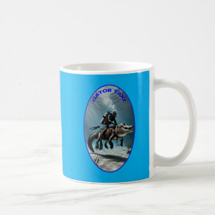Vintage SCUBA Diving Diver Riding an Alligator URM Coffee Mug
