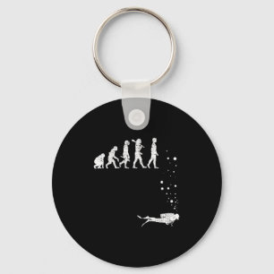 Vintage Scuba Diving Evolution Funny Diver Gift Di Key Ring