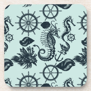 Vintage Sea Animal Pattern Coaster
