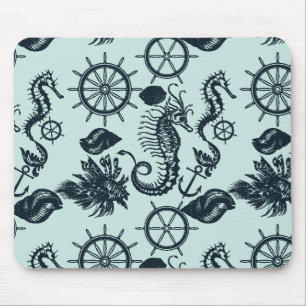 Vintage Sea Animal Pattern Mouse Mat