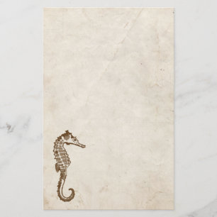 Vintage Sea Horse Stationery