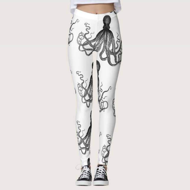 Vintage Sea Life Octopus Leggings (Front)