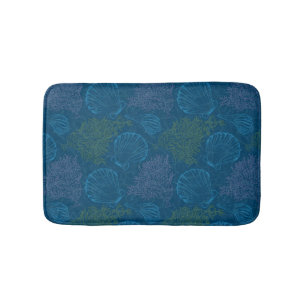 Vintage Sea Pattern Bath Mat