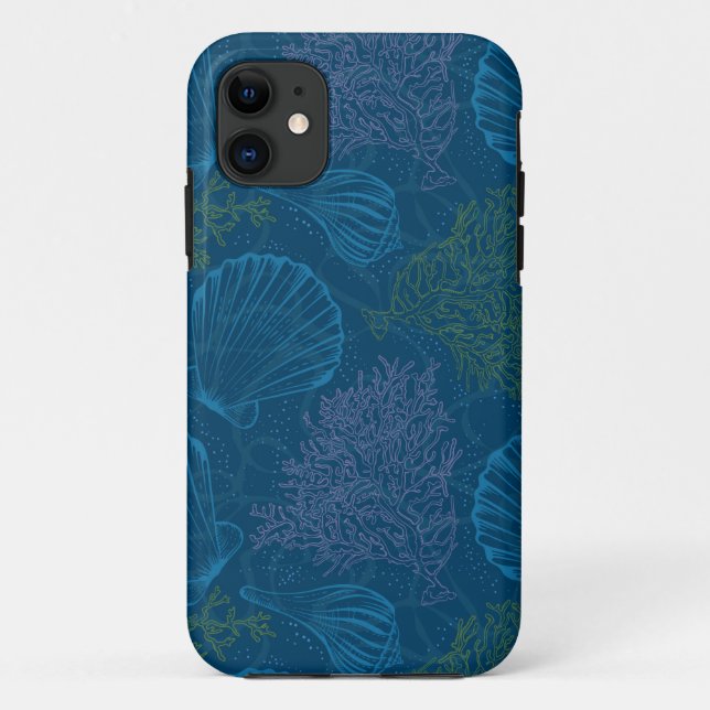Vintage Sea Pattern Case-Mate iPhone Case (Back)