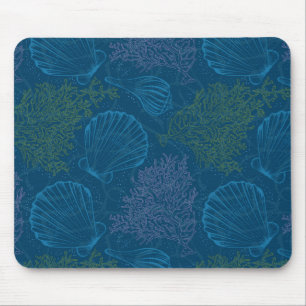 Vintage Sea Pattern Mouse Mat