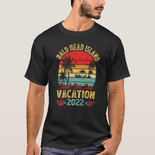 Vintage Sea Sand Sun Vacation 2022 Bald Head Islan T-Shirt