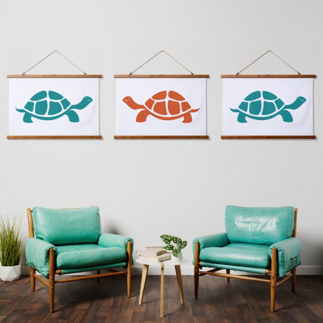 Vintage Sea Turtle Hanging Tapestry (Living Room)