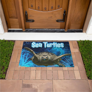  Vintage Sea Turtles Summer Doormat