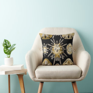 Vintage Sea Urchins Sand Dollars by Ernst Haeckel Cushion