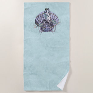 Vintage Sea Witch Collage  Beach Towel