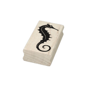 Vintage Seahorse Rubber Art Stamp