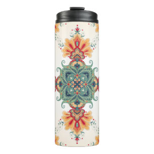 vintage seamless background. Beautiful floral orie Thermal Tumbler