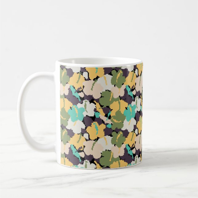 vintage seamless background pattern with stylised  coffee mug (Left)