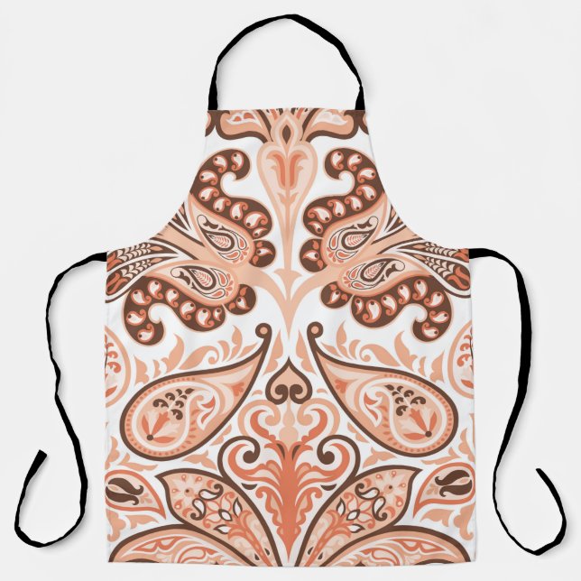 Vintage seamless colourful pattern in paisley styl apron (Front)