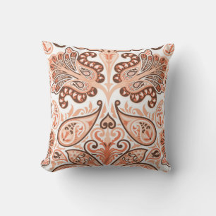 Vintage seamless colourful pattern in paisley styl cushion