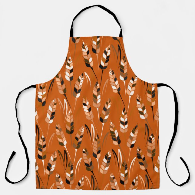 Vintage seamless colourful pattern with silhouette apron (Front)