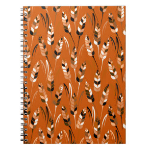 Vintage seamless colourful pattern with silhouette notebook