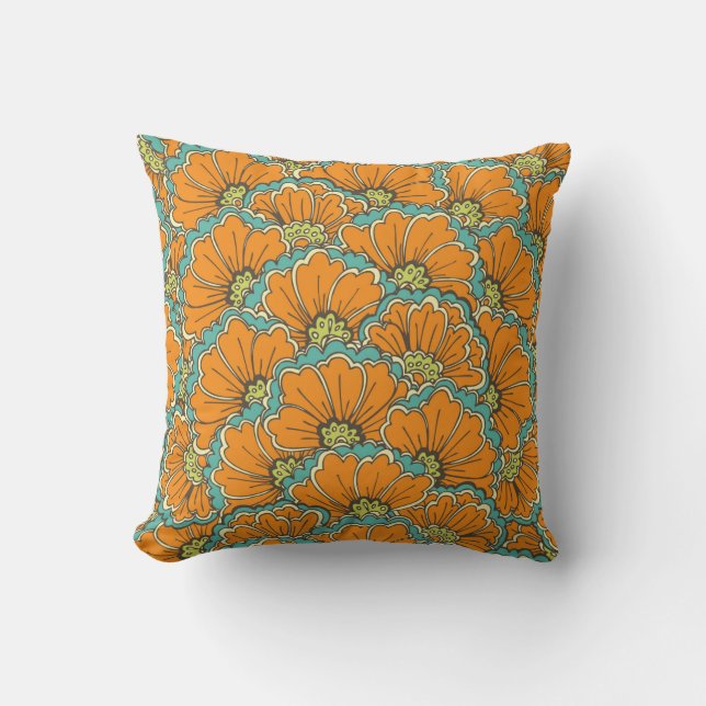 vintage seamless eastern pattern cushion (Front)