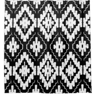 Vintage seamless ethnic pattern with american indi shower curtain