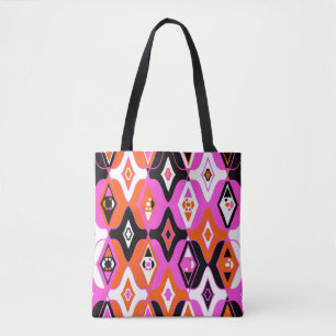 Vintage seamless ethnic pattern with Uzbek, Turkis Tote Bag
