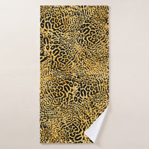 Vintage seamless ethnic spotted animal pattern. Bo Bath Towel