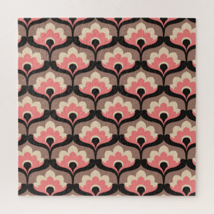Vintage Seamless Floral Flower Pattern Jigsaw Puzzle