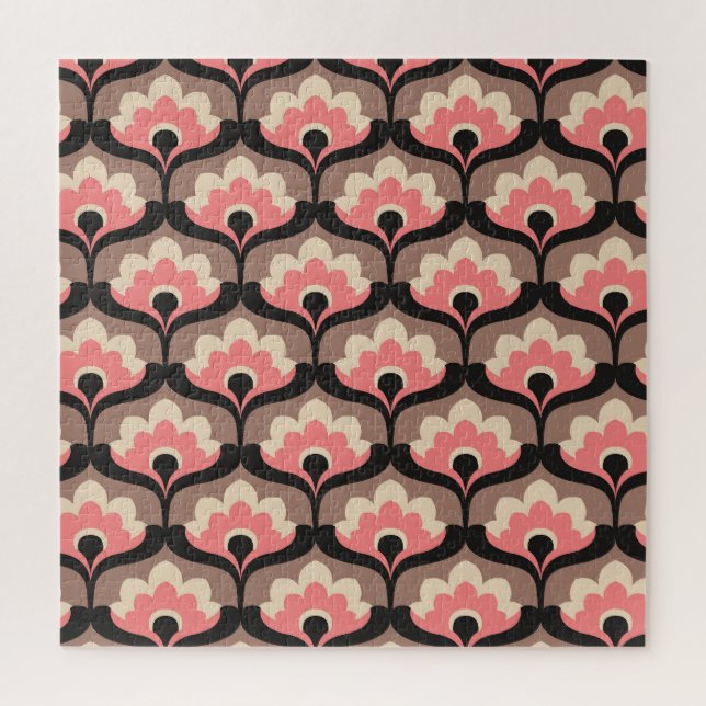 Vintage Seamless Floral Flower Pattern Jigsaw Puzzle (Vertical)