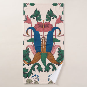 Vintage seamless floral pattern. Art nouveau flora Bath Towel