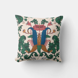Vintage seamless floral pattern. Art nouveau flora Cushion