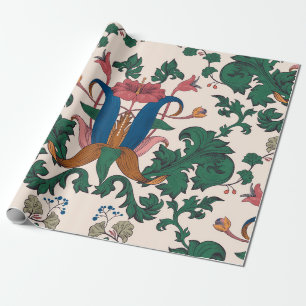 Vintage seamless floral pattern. Art nouveau flora Wrapping Paper