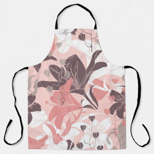 vintage seamless floral pattern. Curtain design. M Apron