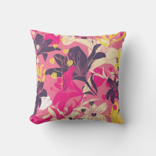 Vintage seamless floral pattern. Curtain design. M Cushion