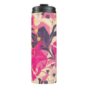 Vintage seamless floral pattern. Curtain design. M Thermal Tumbler