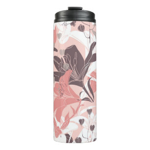 vintage seamless floral pattern. Curtain design. M Thermal Tumbler