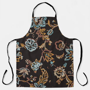 Vintage Seamless Floral Pattern. Hand Drawn Textur Apron