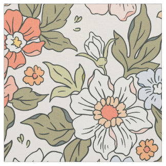 Vintage seamless floral pattern Liberty style Fabric