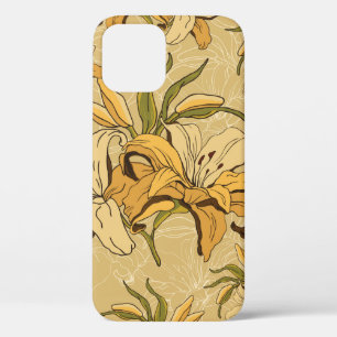 vintage seamless floral pattern with retro flowers iPhone 12 case